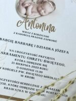 Zaproszenie CHRZEST ROCZEK wzór 13 GĄSKA - obrazek 3