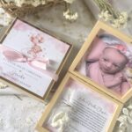 Podziękowanie dla rodziców chrzestnych w pudełku - wzór 2 MIŚ RÓŻOWE BALONIKI
