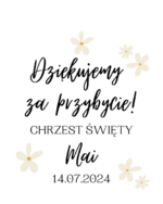 Podziękowanie dla gości - FIOLKA DRAŻETKI RÓŻNE MOTYWY CHRZEST, ROCZEK - obrazek 20