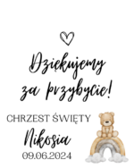 Podziękowanie dla gości - FIOLKA DRAŻETKI RÓŻNE MOTYWY CHRZEST, ROCZEK - obrazek 19