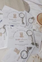 Podziękowanie BABY shower- breloczek 3 MIŚ