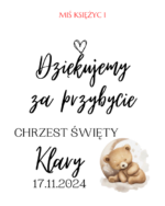 Podziękowanie dla gości - FIOLKA DRAŻETKI RÓŻNE MOTYWY CHRZEST, ROCZEK - obrazek 29