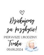 Podziękowanie dla gości - FIOLKA DRAŻETKI RÓŻNE MOTYWY CHRZEST, ROCZEK - obrazek 22