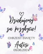 Podziękowanie dla gości - FIOLKA DRAŻETKI RÓŻNE MOTYWY CHRZEST, ROCZEK - obrazek 25