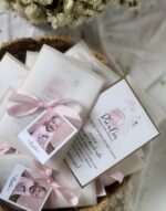 Zaproszenie CHRZEST ROCZEK wzór 38 łabędź - obrazek 4