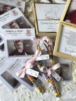 Podziękowanie dla gości - FIOLKA DRAŻETKI RÓŻNE MOTYWY CHRZEST, ROCZEK - obrazek 2