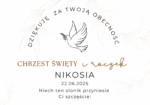 Podziękowanie dla gości - breloczek wzór 6 KOMUNIA, CHRZEST - obrazek 6
