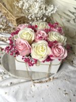 Flower box w torebce kwiaty mydlane- RÓŻNE KOLORY - obrazek 3