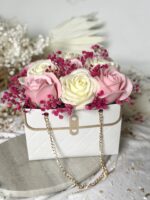 Flower box w torebce kwiaty mydlane- RÓŻNE KOLORY