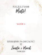Podziękowania dla gości -tic tac wzór 4 - BEŻOWO ZŁOTY - obrazek 3