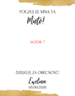 Podziękowania dla gości -tic tac wzór 7 złoty - obrazek 2