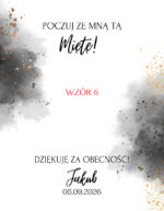Podziękowania dla gości -tic tac wzór 6 czarno-złoty - obrazek 2
