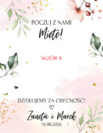 Podziękowania dla gości -tic tac wzór 8